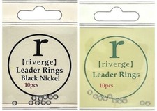 Riverge LEADER RINGS Silver Black SEAGUAR Fluorocarbon Tippet DROPPER Line Ring
