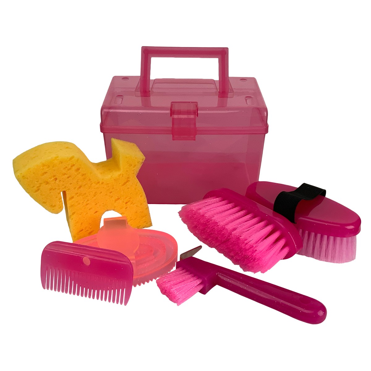 Showman Kid's Size Pink Glitter Grooming Kit UK