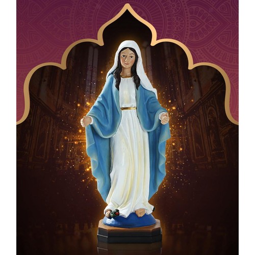 Blessed Saint Virgin Mary Statue Figure Our Lady of Loudes Figurine Sculpture - Picture 2 of 12
