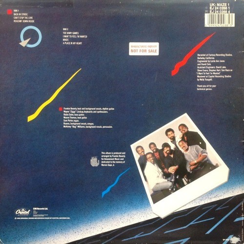 Maze Featuring Frankie Beverly - Can't Stop The Love (LP, Album) - Bild 3 von 6