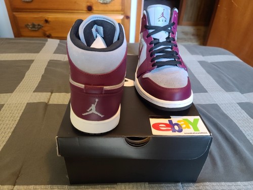 Air Jordan 1 Phat Burdeos 2012 Burdeos/Stealth-Negro-Blanco 364770 605 Nuevo con etiquetas - Imagen 3 de 15
