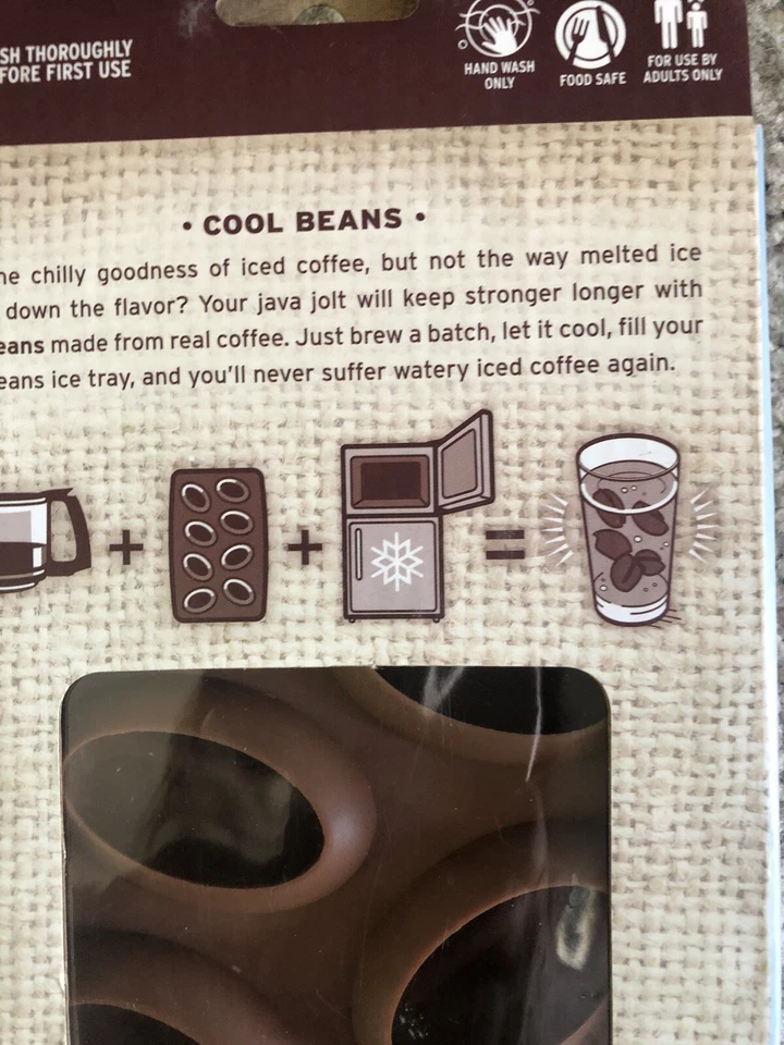 Fred Cool Beans Coffee Bean Shaped Ice Cube Tray Silicone new - Image 4 of 4