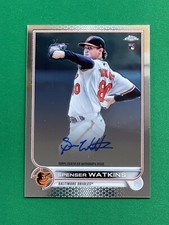 2022 Topps Chrome Baseball SPENSER WATKINS RC CHROME ROOKIE AUTOGRAPHS #RA-SW