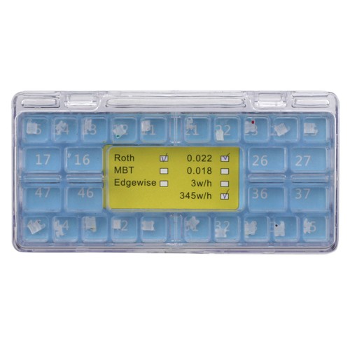 Staffe ortodontiche ceramica zaffiro tutore dentale estetica elegante Roth MBT 022 - Foto 17 di 44