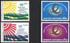 Set of 4 UN Stamps from 1981 - New and Renewable Sources of Energy   (531-B)
