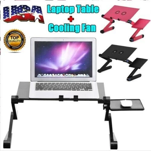 Mesas de escritório em casa com suporte para laptop de aço inoxidável