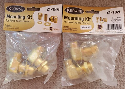 2 Krowne 21-192L Royal Series Faucet Heavy-Duty Wall Mounting Kit LOT
