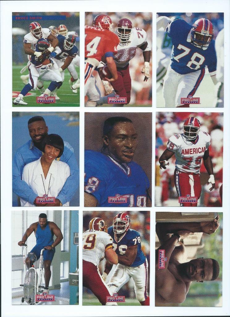 1992 Pro Line Profiles Bruce Smith (9 Card Set) #ers 352-360 Bills