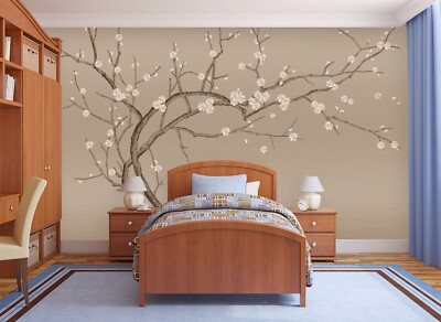 3D Flower Branch G1959 Wallpaper Wall Murals Removable Self-adhesive Honey