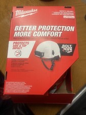 Milwaukee Bolt Safety Helmet Type 2 Class E Non-Vented Brim Style (Red)