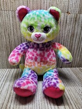 Build A Bear Plush Rainbow Leopard Stuffed Animal Cat