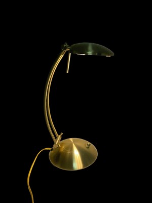 Vintage Lite Source Flash LS-3421 Gold Modernist Designer  Desk Table Lamp MCM