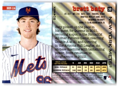 ラウンド用品・アクセサリー baty 2022 Bowman Heritage Brett Baty New York Mets #BHP-114 | eBay