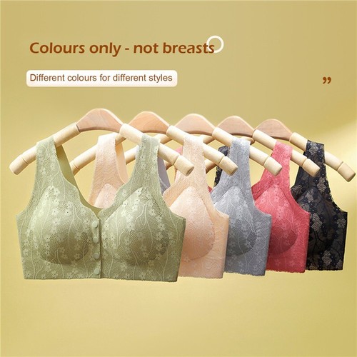 Ladies Womens Front Fastening.Bra Breathable Non Wired Sport Padded Stretch Bra. - Picture 5 of 27