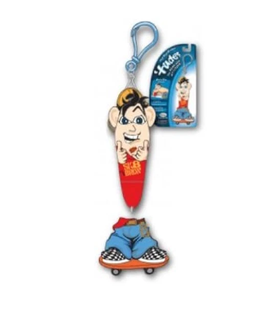 Nuevo Tudes Kooky Niños Click Pen Fiesta Yup Yup Marrón Actitud Cinturón Clip Skate Dude Foto 4 de 4