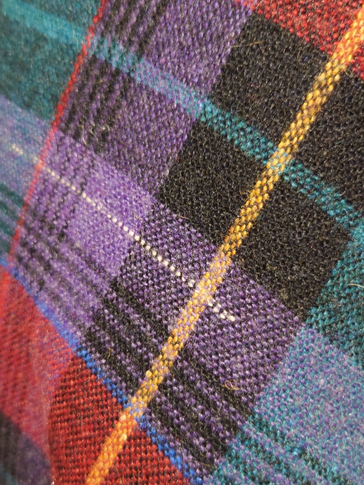 original vintage plaid flair skirt 1950's Gem