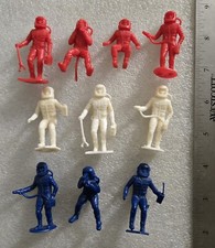 Vintage Lot Of 10 Plastic MPC Toy Astronaut Spaceman Figures