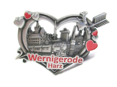 Wernigerode Harz Magnet Metall Souvenir Germany Mittelgebirge Sachsen Anhalt