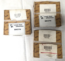Lot of 3 BK57H Taper Bore V-Belt Sheave Pulley Single Groove, NEW in Boxes