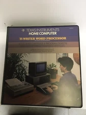 Texas Instruments TI-Writer Word Processor Binder, Diskette, Cartridge - 1982