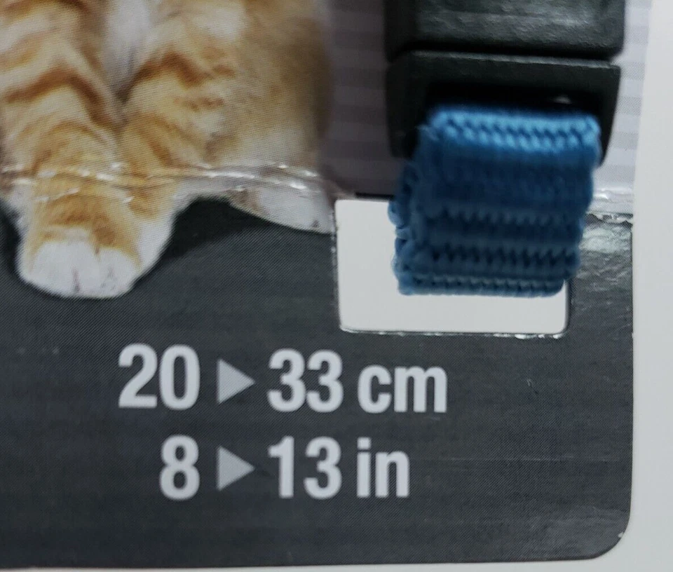 Catit Blue Cat Collar with Bell Adjustable Nylon Collar Breakaway 8-13” - Image 3 of 4
