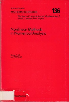 Nonlinear Methods in Numerical Analysis (North-holland Mathematical Library)