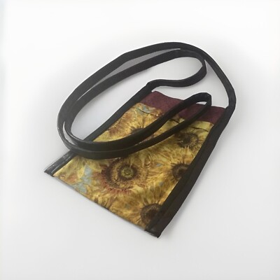 3 Pattern Crossbody Pouch Floral Print Leather Extra Long Strap 54 Inches