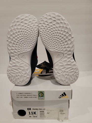 Adidas Harden Volume 1 Preschool Black/Scarlet/White B49608 Sz 11 Youth Basket - Picture 4 of 6