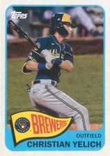 Christian Yelich 2021 Topps Baseball 1965 Topps Redux Insert Card#T65-29 Brewers