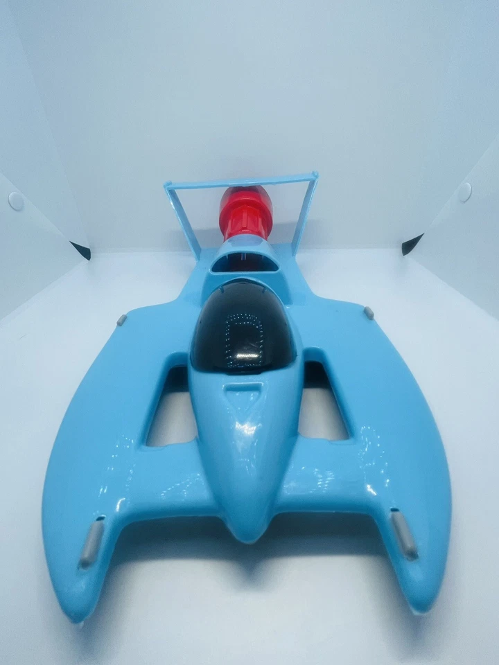 Nuevo juguete de plástico hecho en EE. UU. bote de carreras de velocidad barco azul motor rosa Foto 4 de 4