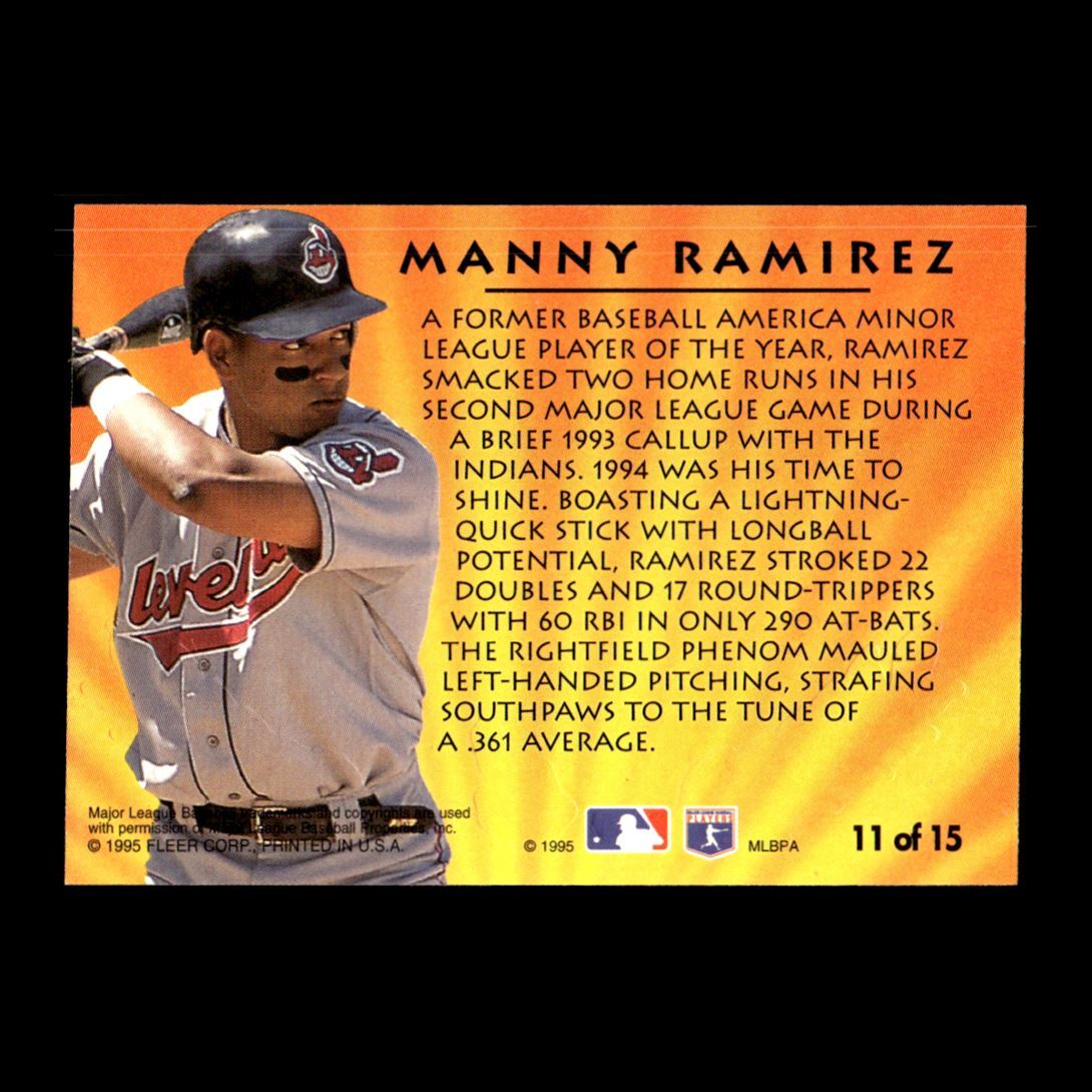 Manny Ramirez 1995 Fleer Ultra Cleveland Indians #11 R314D 50 | eBay