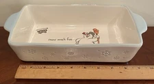 FROSTY THE SNOWMAN Rae Dunn Baking Dish Load Pan SNOW MUCH FUN NEW