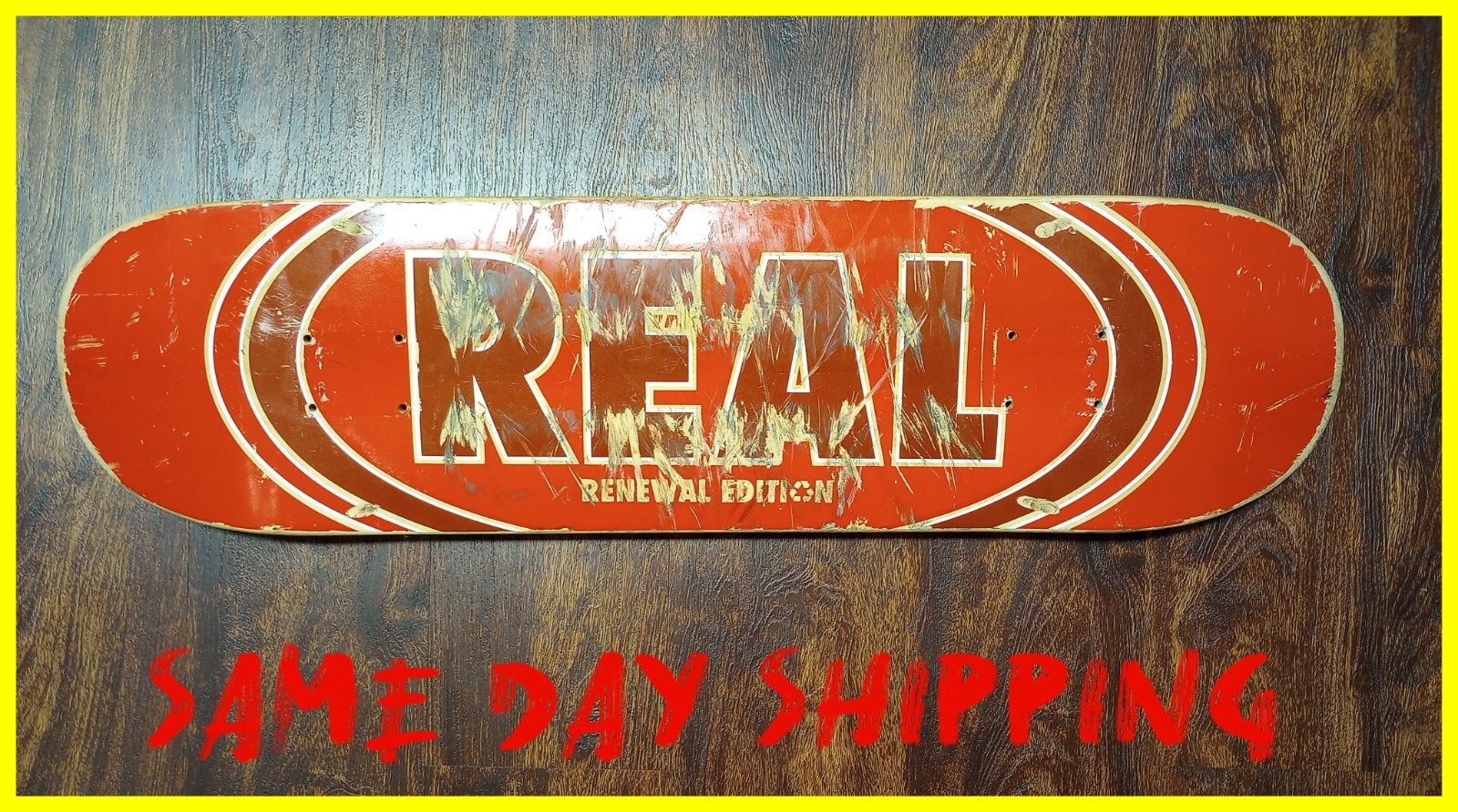 Skateboard Deck REAL Renewal Edition 2020 Red Oval Plain 32x8-image