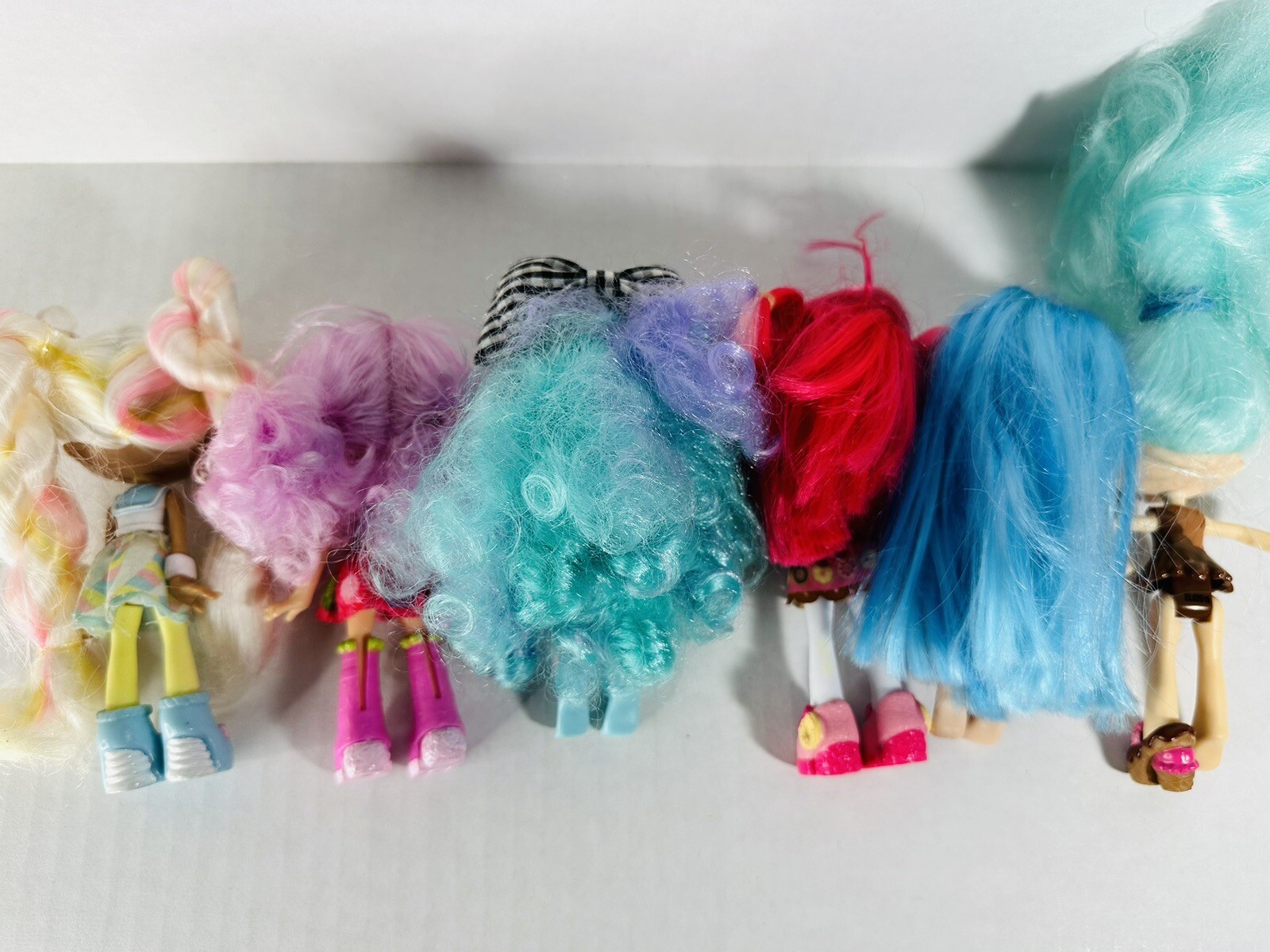 Shopkins Shoppies 4&rdquo; Dolls Lot Of 6 Different Dolls With Clothes And Accessories