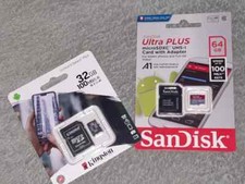 LOT Micro SD Sandisk 64GB Kingston 32GB NEW Sealed Benefits Charity
