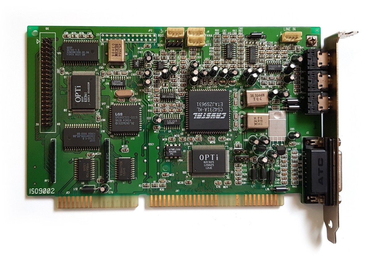 ISA Sound Card OPT32W3D Super Sound Origins 32W-3D 82C925