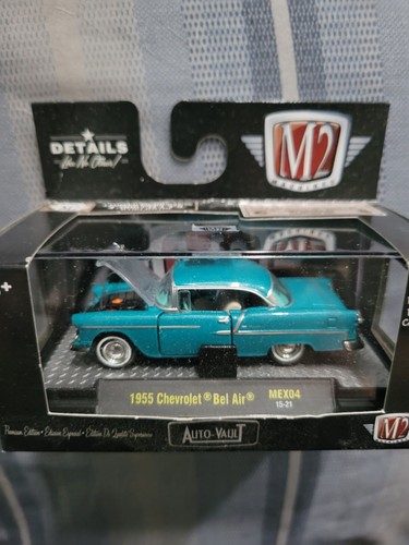 m2 machines 1955 chevrolet bel air 1/64 auto vault 1 of 2380 made