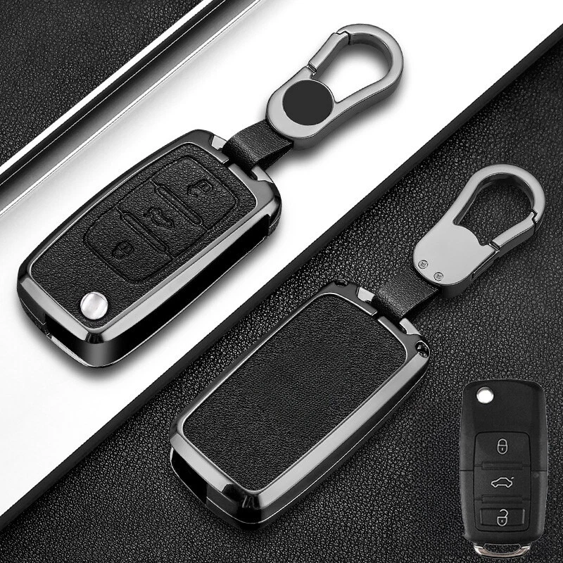 Zinc Alloy Leather Car Key Case Cover For VW Passat Golf GTI Jetta Beetle MK4 - Imagem 4 de 4