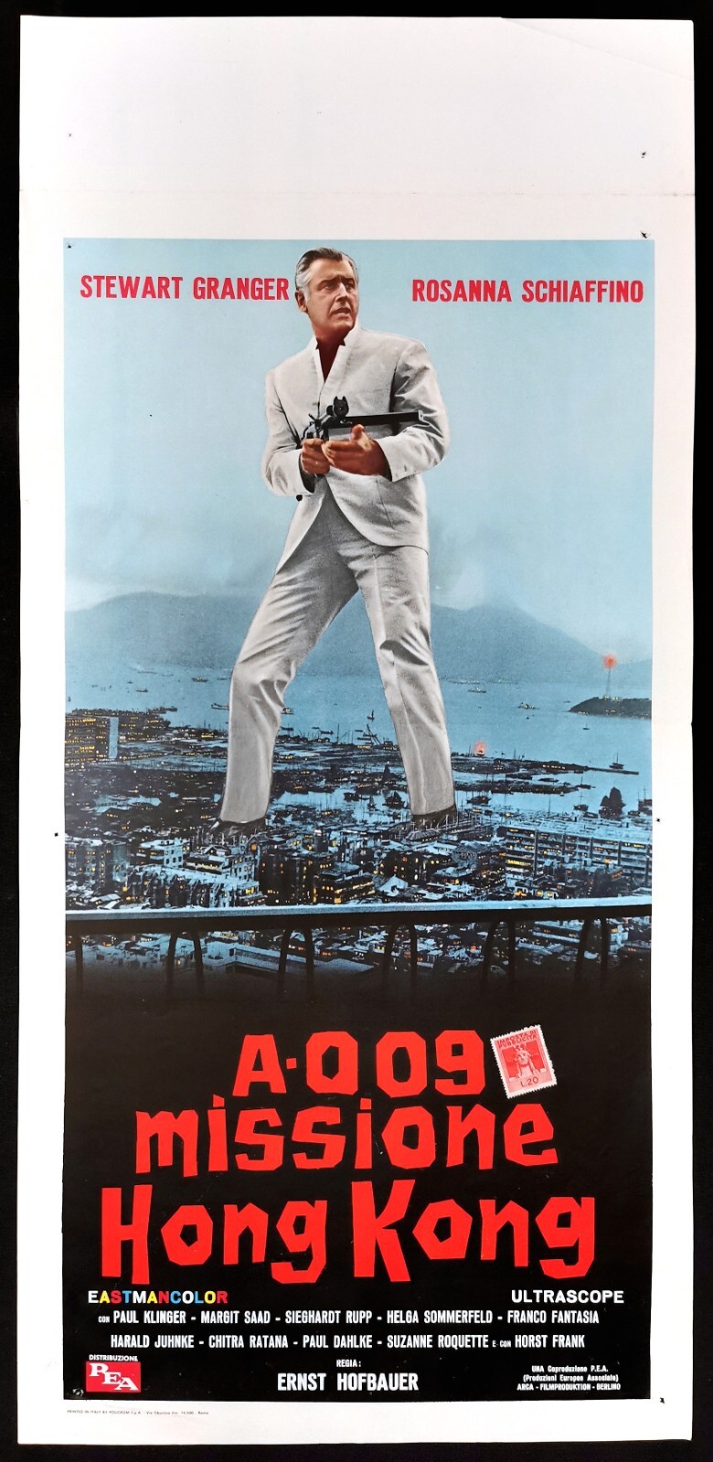 Locandina originale film A 009 Missione Hong Kong (1965) - Regia di Ernst Hofbauer