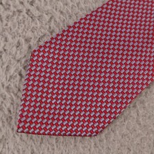 Brooks Brothers Tie Blue Red Basket Weave Silk Makers Merchants Made in USA 3.5"
