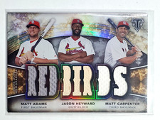 Matt Carpenter J Heyward Adams 2015 Topps Triple Threads 6/36 Jersey Bat Relics