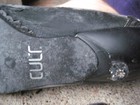 Cult 36 Damaged Preowned Kitten Heel Buckle Strap Accent Shoes Black Salvage — photo 8