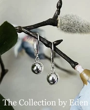 Giani Bernini Earrings- Sterling Silver Ball Bead Dangle