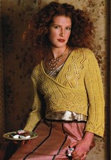 Knitting Pattern copy designer wrapped lace cardigan / ballet top 35-38 744