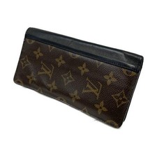 LOUIS VUITTON Monogram Macassar Portefeuille Taillon Used Free Shipping