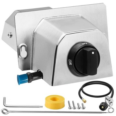 CSZKJXPA Pizza Oven Accessories, Gas Burner Rttachment for Karu 12 and silver 