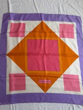 Vintage YSL Yves Saint Laurent Silk Geometric Scarf
