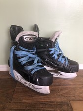 Ribcore CCM Youth Hockey Skates Shoe Size 3.5 Green Black 88K Regular Fit read