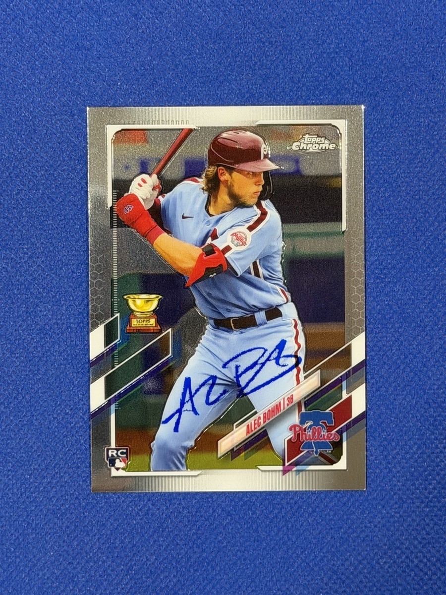 2021 Topps Chrome Alec Bohm #119 rookie RC Signed Auto Autograph