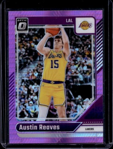 2024-25 Panini Donruss Optic Austin Reaves Hyper Pink Prizm #140 Lakers